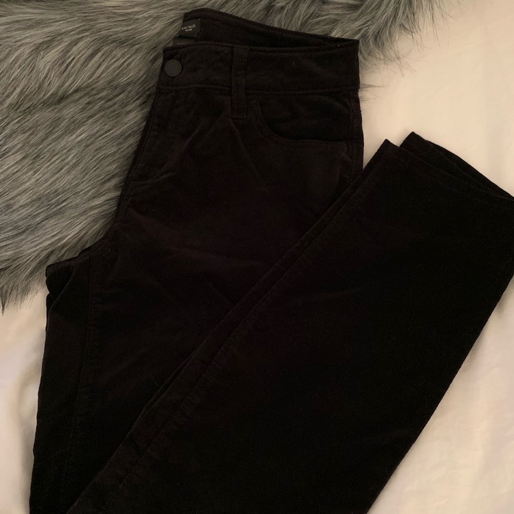 Black Velvet Skinny Pants